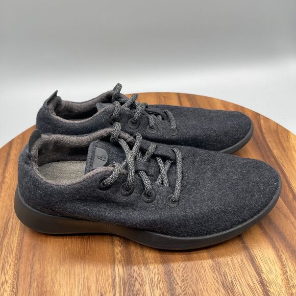 Allbirds Wool Runners Shoes Womens Size 9 Black Raven Black Sole Running Comfort - Picture 1 of 9